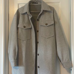 Cest Moi long shacket - grey